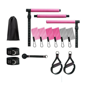 Pilates Bar Kit with Resistance Bands 14-Piece for Home Workouts