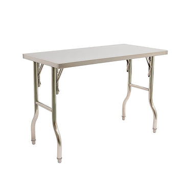 Stainless Steel Folding Kitchen Bench Commercial Prep Table SUS201 122cm
