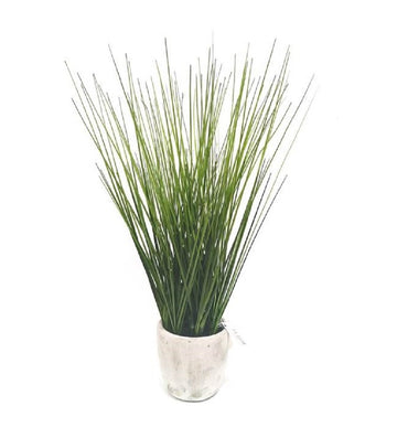 Vortaz Artificial Grass in Cement Vase Indoor Decor Multi 46cm
