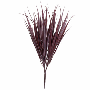 Vortaz Artificial Burgundy Grass Stem UV Resistant 35cm Indoor Decor