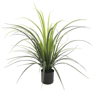 Vortaz Potted Artificial Yucca Grass Plant UV Resistant 75cm Green