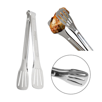 ASMOKE Stainless Steel BBQ Tongs 23cm Locking Grill Tongs