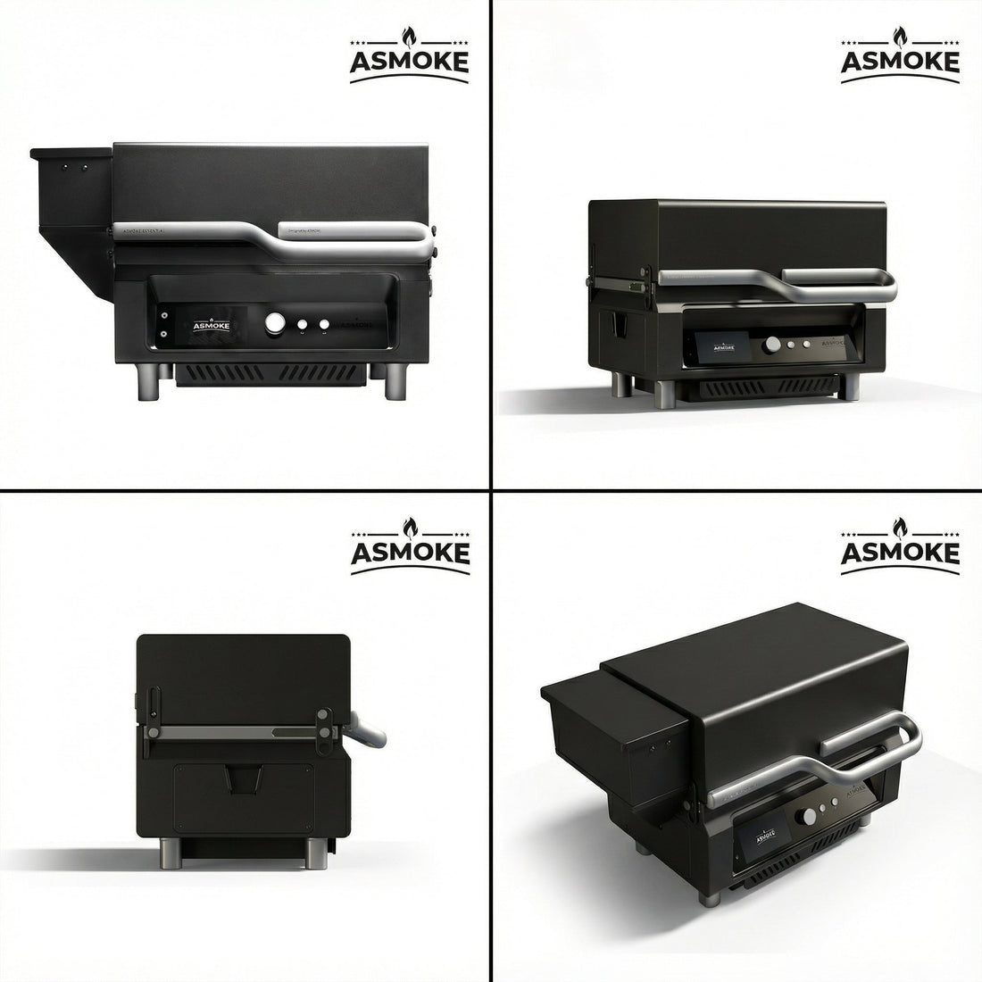 ASMOKE Portable Pellet Smoker 8-in-1 Wi-Fi App Grey