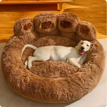 Vortaz Ultra Plush Orthopedic Round Dog Bed 90cm Brown