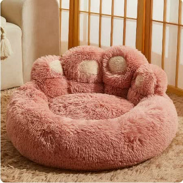 Vortaz Ultra Plush Orthopedic Round Dog Bed 90cm Pink