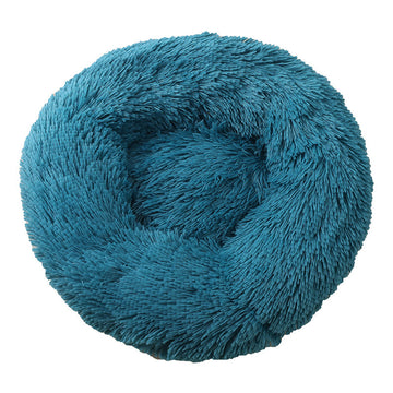Vortaz Cozy Round Plush Pet Bed 50cm Blue Green