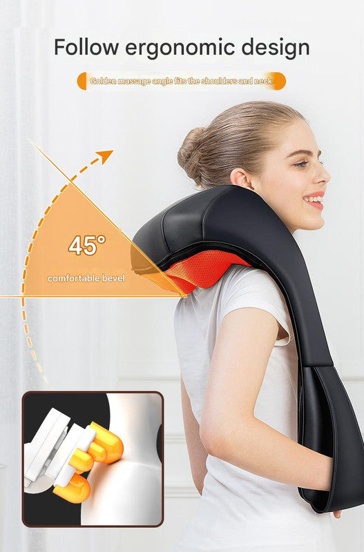 Vortaz Shiatsu Neck Shoulder Massager Deep Kneading Heat Gray