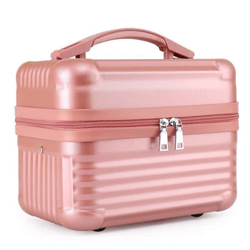 Hard Shell Makeup Travel Case Large Capacity Lightweight Portable Pink