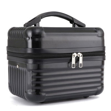 Vortaz Hard Shell Makeup Travel Case Large Capacity Portable Cosmetic Organizer Black
