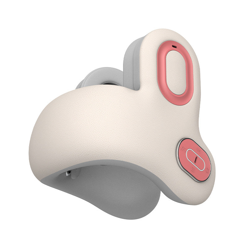Travel Neck Pillow with Heat Vibration & ANC Headphones Beige