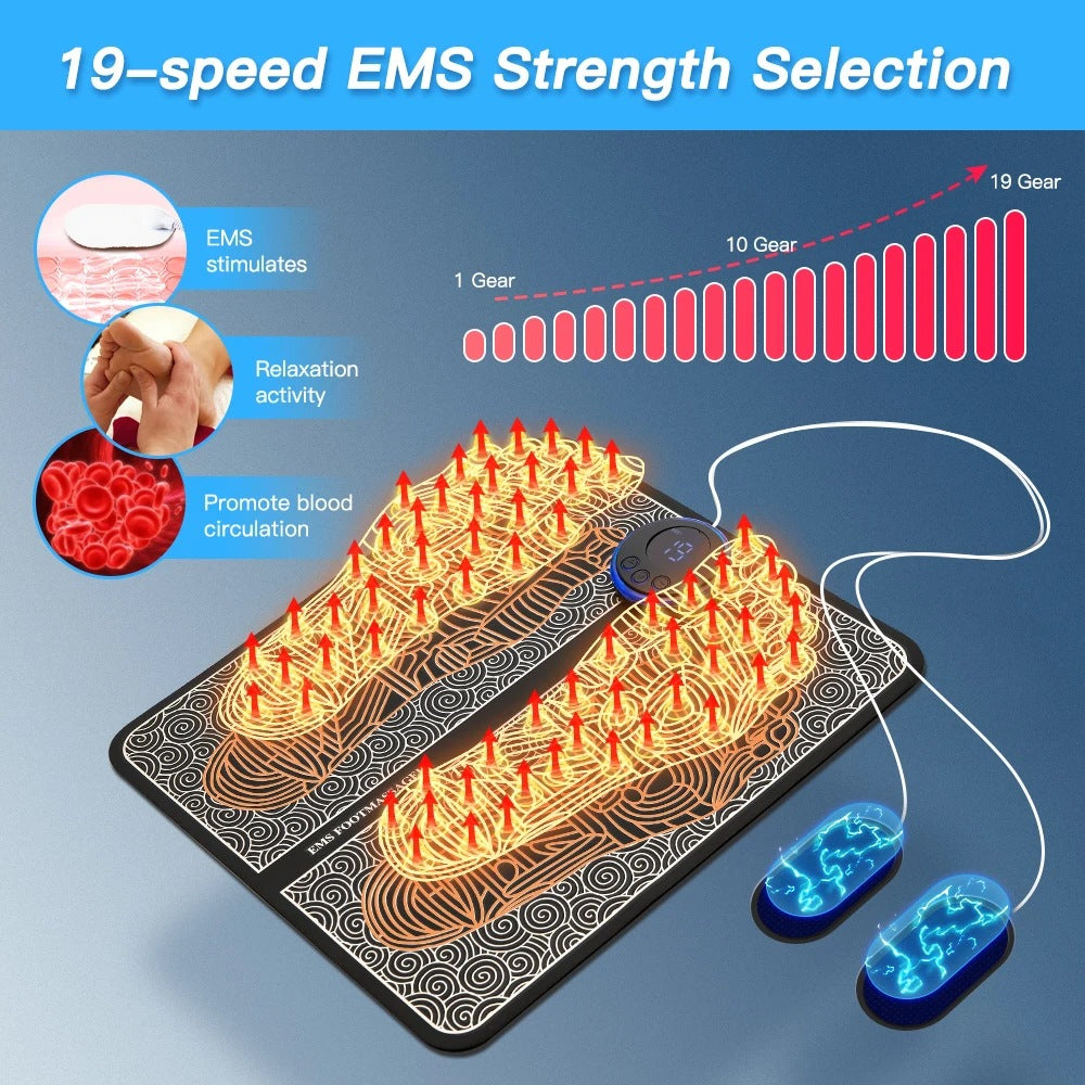 Vortaz EMS Foot Massager Mat with Acupressure Reflexology