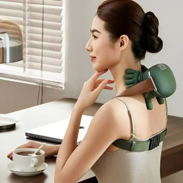 Wireless 4D Bionic Neck & Shoulder Massager with Red Light Heat