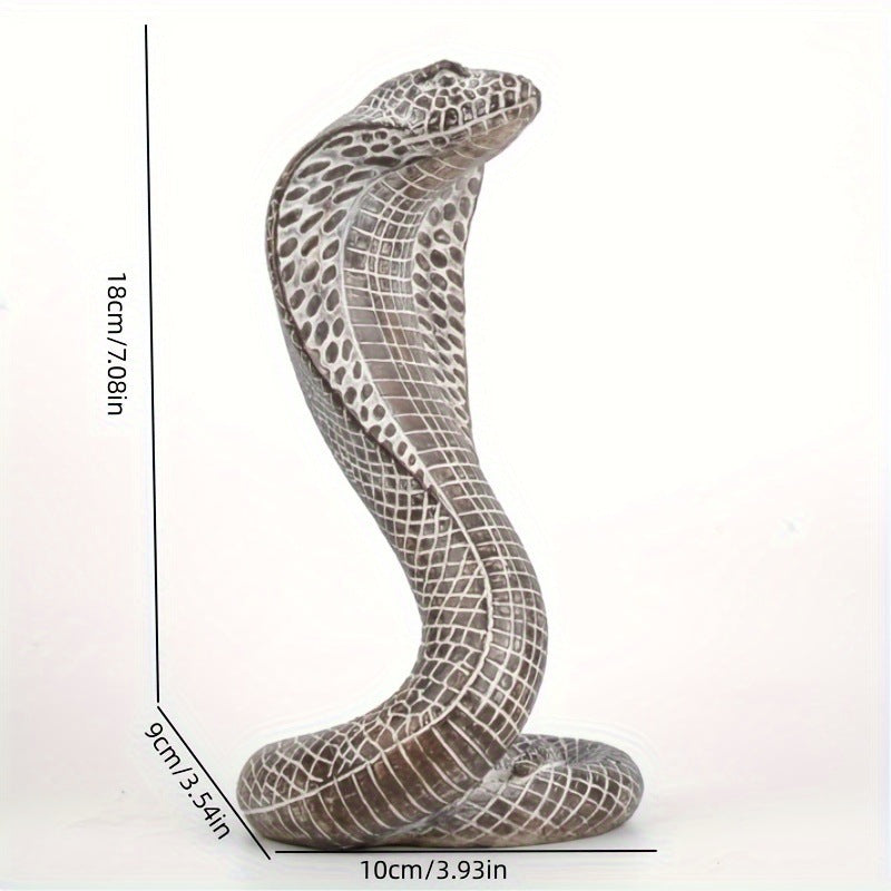Vortaz Decorative Resin Cobra Statue Blue
