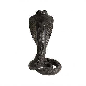 Vortaz Decorative Resin Cobra Statue Black
