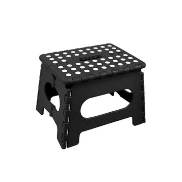 Portable Folding Stool 125kg Capacity Black