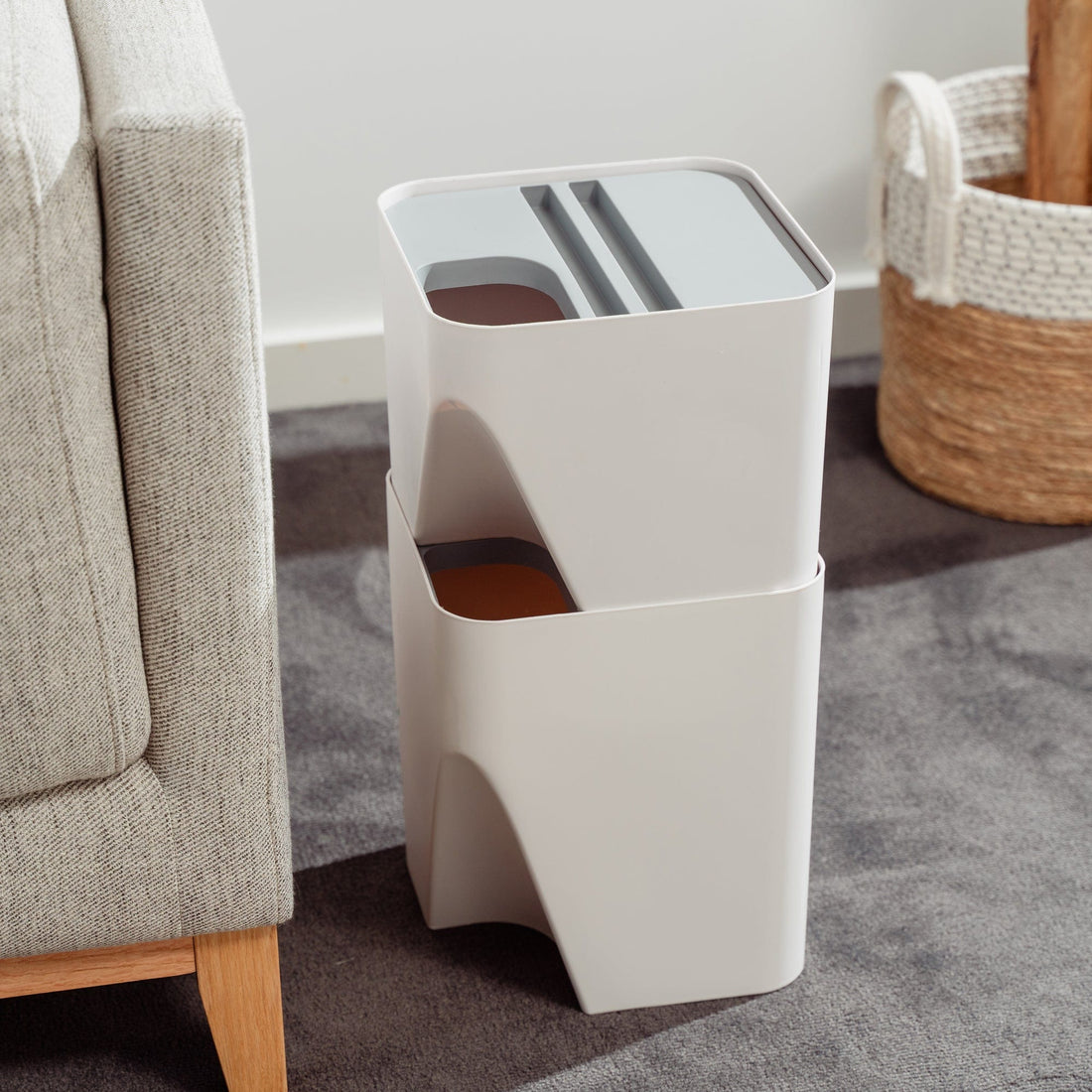Stackable Kitchen Sorting Bin 12L and 18L PP Plastic