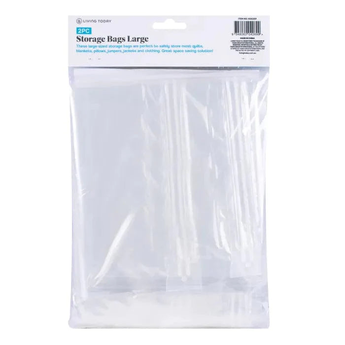 Vacuum Compression Storage Bags 2-Pack Large 100x70cm Space Saving