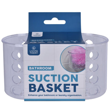 Compact Shower Basket Soap Holder Wall Mount Suction Cup