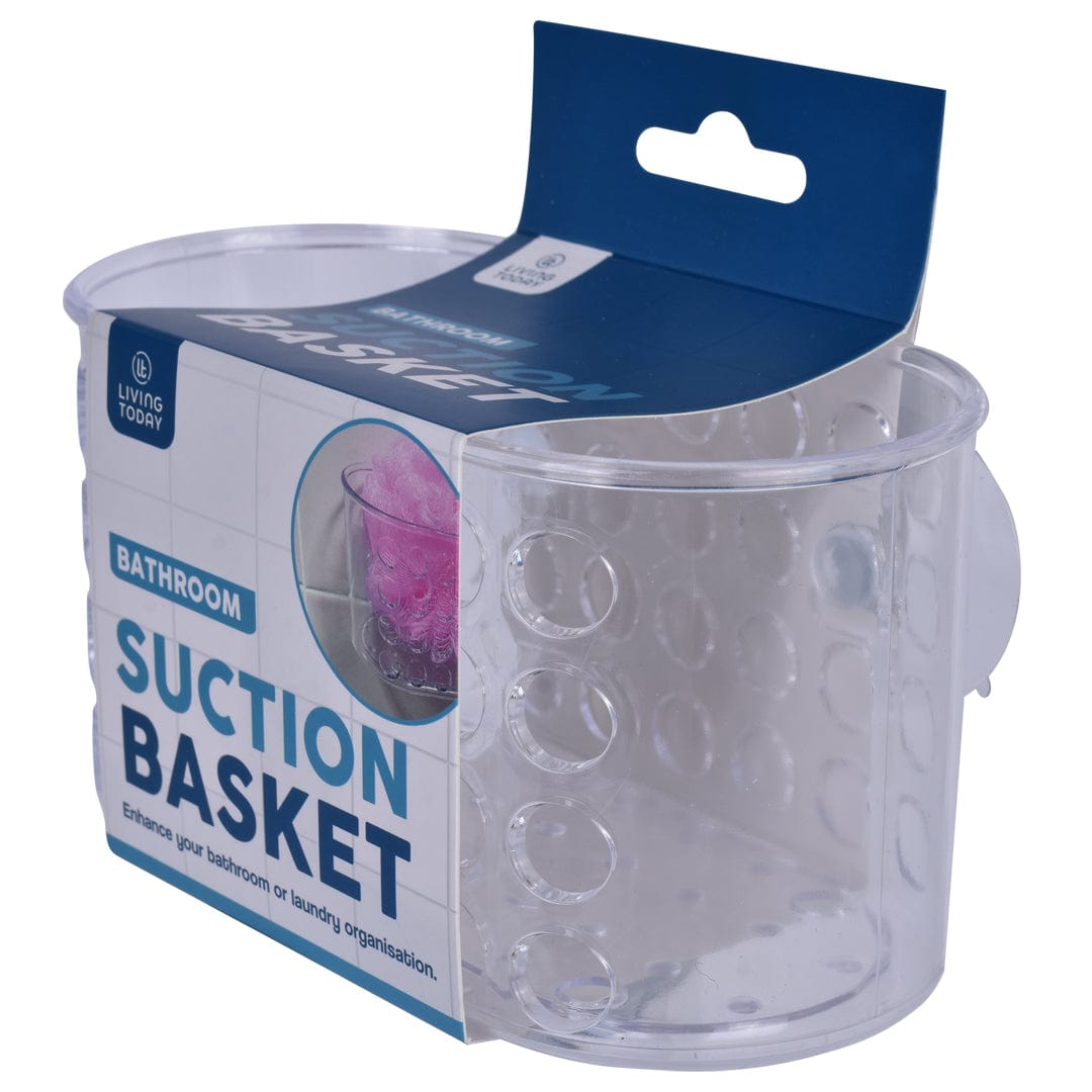 Compact Shower Basket Soap Holder Wall Mount Suction Cup