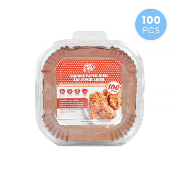 100 Pack Disposable Air Fryer Liner Square 16.5cm Silicone
