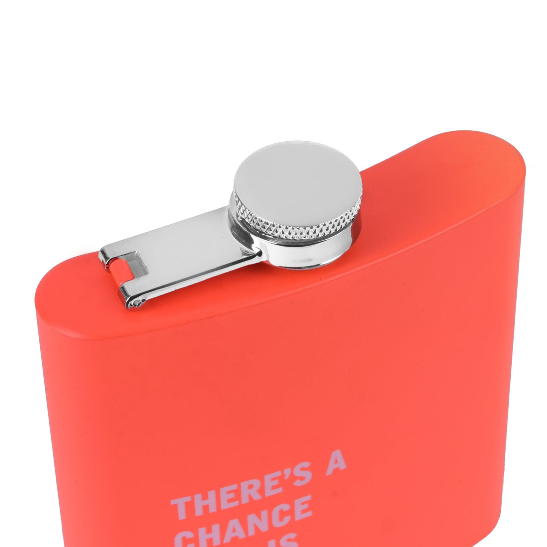 Stainless Steel Hip Flask 175ml Peach Funny Quotes