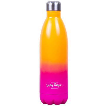 Lazy Dayz Double-Walled Drink Bottle 1L Orange Pink Ombre