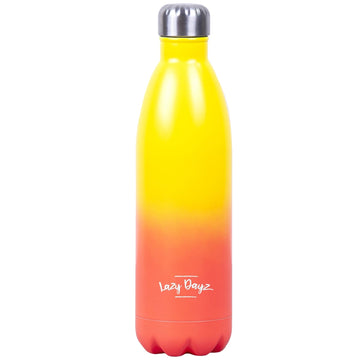 Lazy Dayz Double-Walled Drink Bottle 1L Yellow Peach Ombre