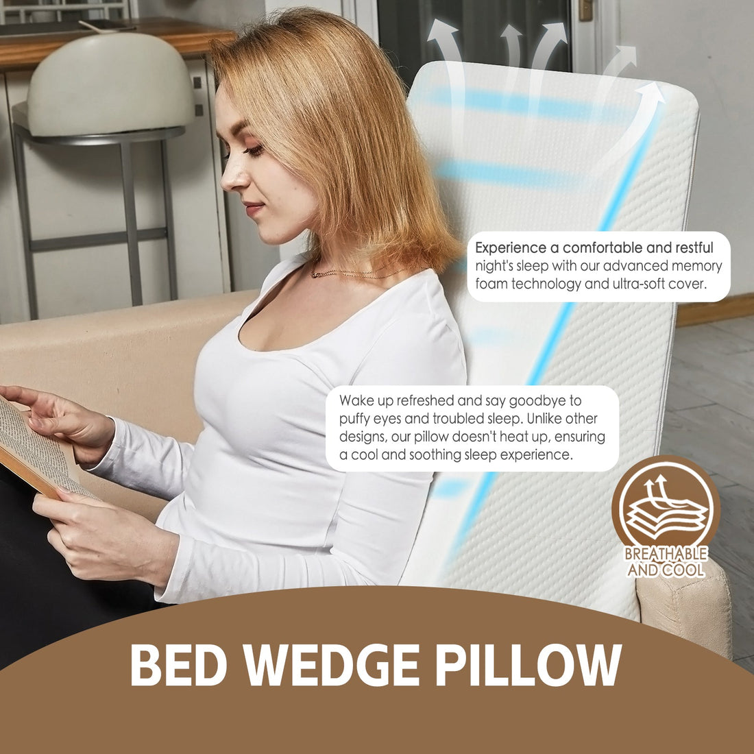 Clevinger Bed Wedge Pillow 63x30cm