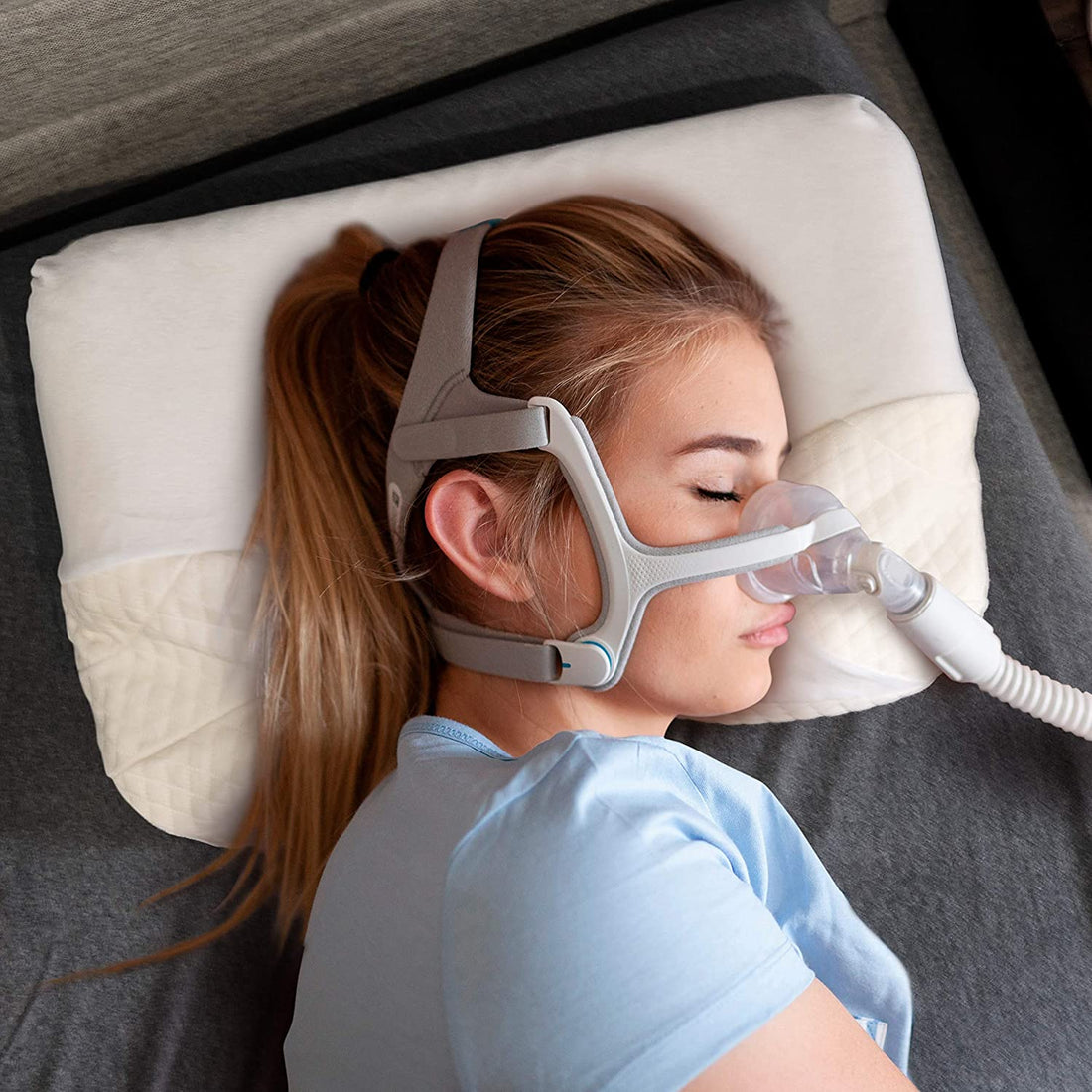 CPAP Memory Foam Contour Pillow with Side Cut-Outs 50x33cm