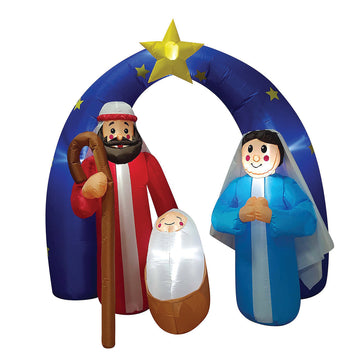 Christmas Nativity Scene Inflatable with LED Lights 180cm