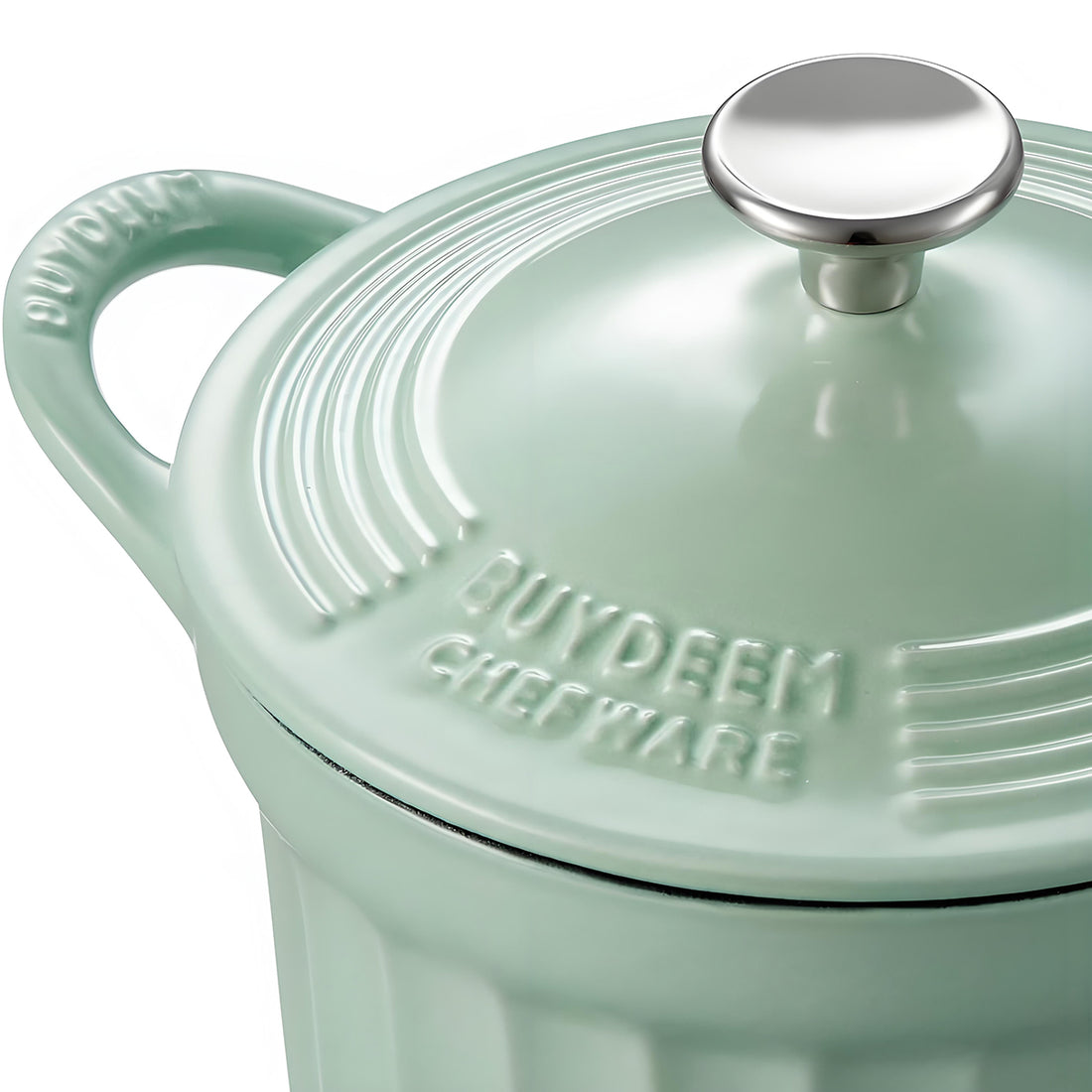 BUYDEEM Enameled Cast Iron Dutch Oven 1.8L All Cooktops