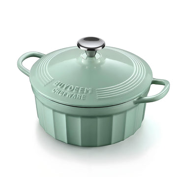 Buydeem Enameled Cast Iron Dutch Oven 2.9L Green