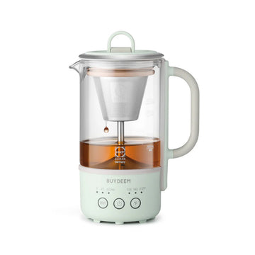 BUYDEEM Portable Tea and Coffee Maker 600ml Glass Stainless Steel
