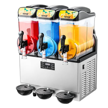 Commercial Slushy Machine 45L Triple Tank Stainless Steel 180 Cups