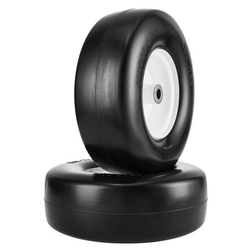 Flat-Free Lawn Mower Tire 13x5-6 with Rim 2-Pack