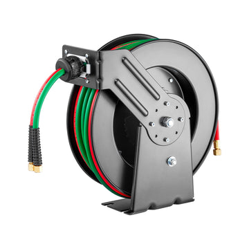 VEVOR Retractable Welding Hose Reel 50FT Auto Rewind Steel Oxy Acetylene