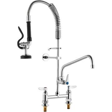 Vortaz Commercial Pre-Rinse Kitchen Faucet Brass Deck Mount 26in
