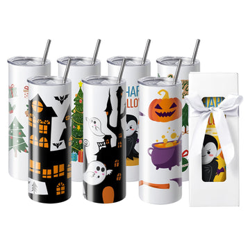 Vortaz 50-Pack Blank Sublimation Tumbler 20oz Stainless Steel