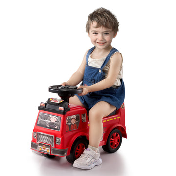 Kids Ride On Push Car Toddler Ages 1-3 with Music Steering Wheel Red