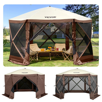 6-Sided Pop Up Camping Gazebo Shade Shelter 10x10ft
