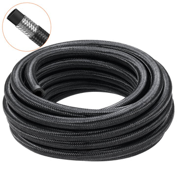 8AN Braided Fuel Line Kit 6.1m Nylon Stainless Steel 12 Fittings 2000PSI