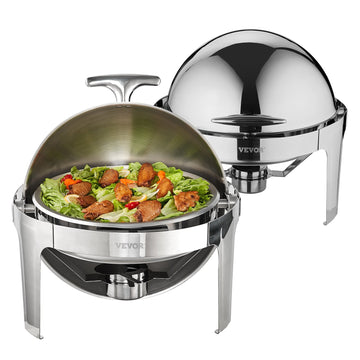 Roll Top Chafing Dish Set 5.5L 2 Pack Stainless Steel