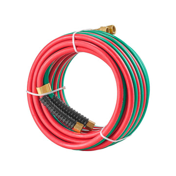 VEVOR Oxy Acetylene Twin Welding Hose 1/4 inch 7.6m R Grade Red Green
