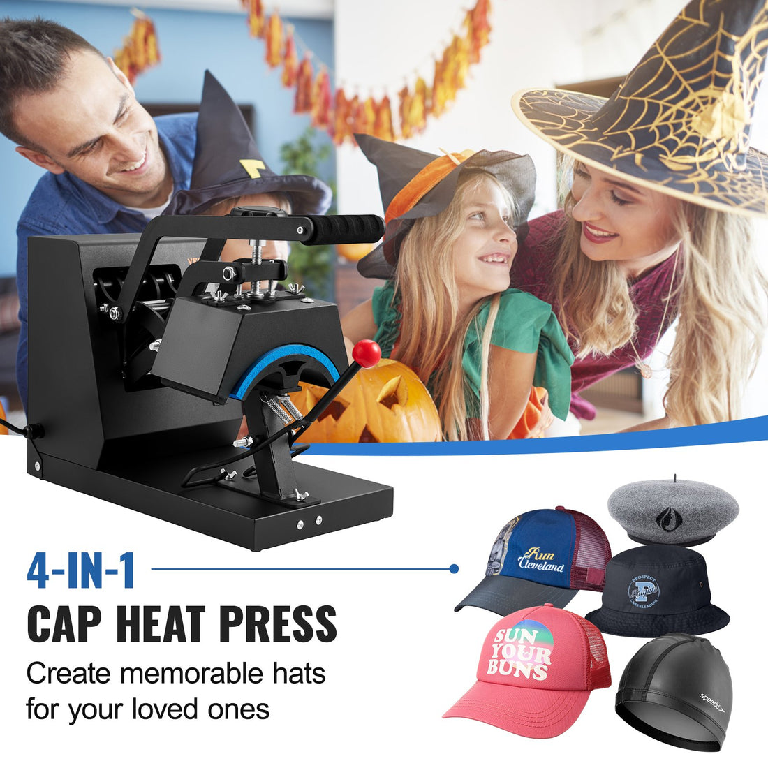 Vortaz Hat Heat Press Sublimation Transfer Machine 4-in-1