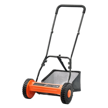 Manual Reel Lawn Mower 400mm 5-Blade Adjustable Height