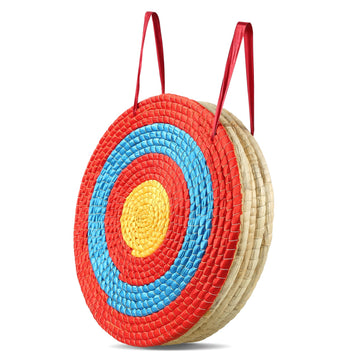 Archery Target 20-inch 5-Layer Solid Straw Round Target for Backyard Practice