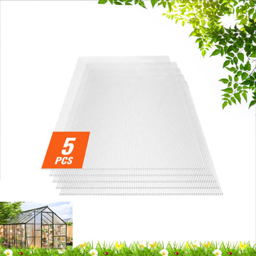 5-Pack Polycarbonate Greenhouse Roof Panels 2x4ft