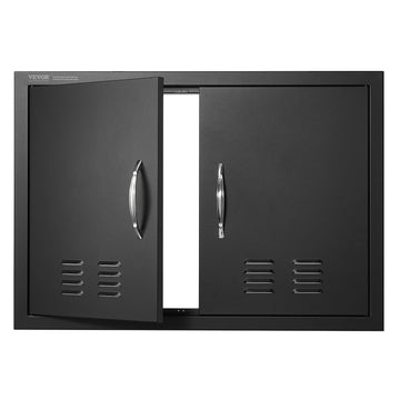 Black Powder Coat BBQ Access Door 762x533mm Double Flush Mount