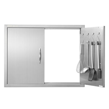 Stainless Steel BBQ Island Double Door 787x609mm Flush Mount