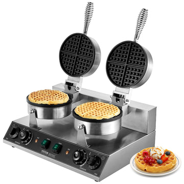 Vortaz Belgian Waffle Maker Dual-Head 2460W Commercial